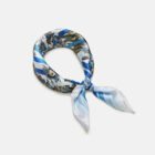 Seidentuch, Royal Blue Striped