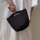 Nordic Crochet Basket black, small