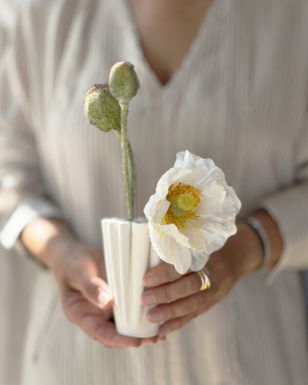 Dedali Vase h-11, Offwhite