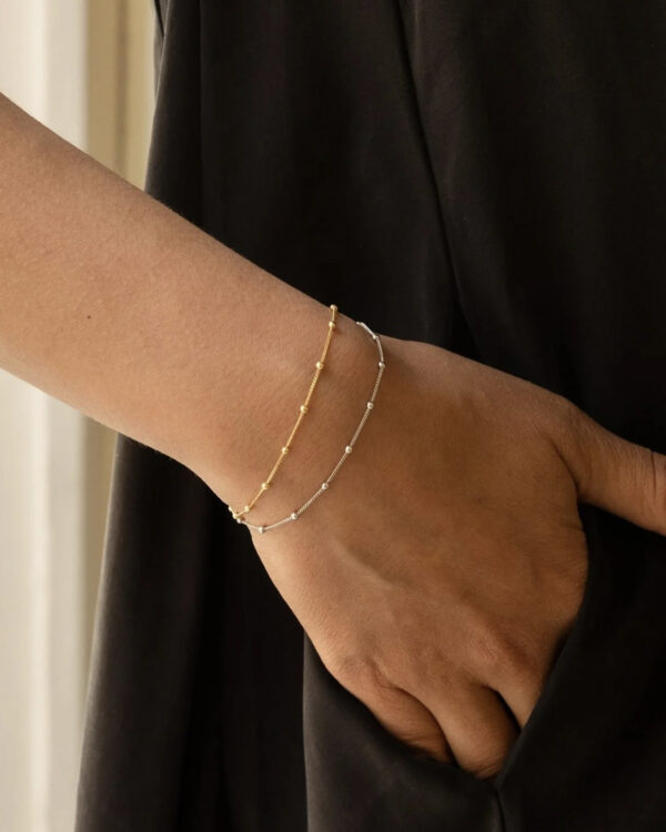Dancing Dots Braclet, Silver