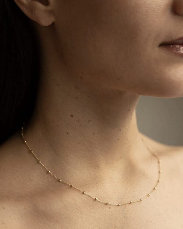 Dancing Dots Necklace, Silver