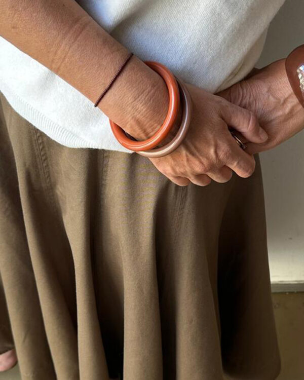 SOL Bangle DUO, Taupe-Orange