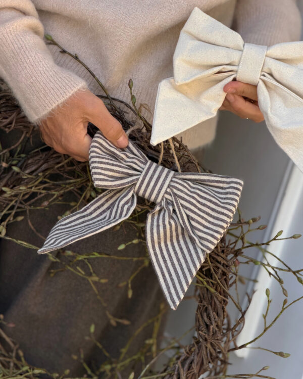Schleife Striped Bow, Mocca