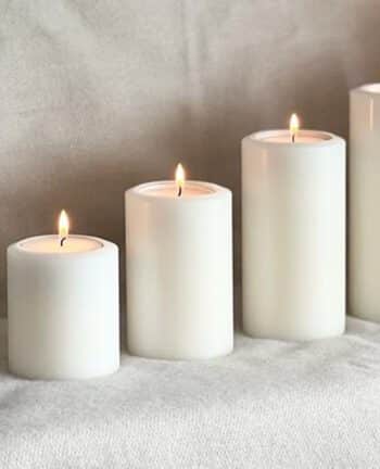 Permanent candle White, D8cm