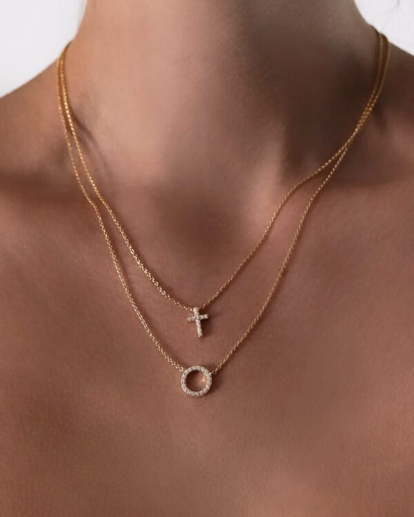 Halskette Cross, Gold